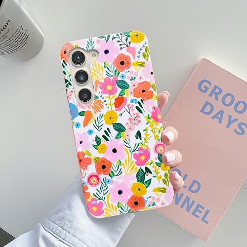 Miniatura 6 de J.west Funda para Galaxy S23 Plus 5G de 6.6 pulgadas, suave, a prueba de golpes, bonita funda protectora floral para mujer, diseño de flores de