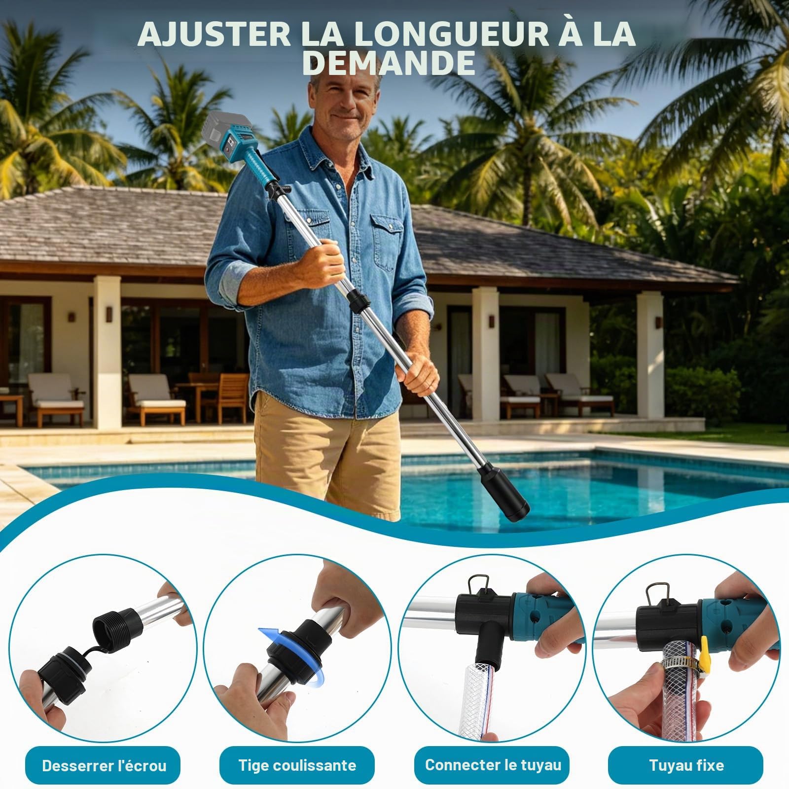 Sans Fil Pompe À Eau Compatible Avec Makita 18 V Batterie,50 L/min