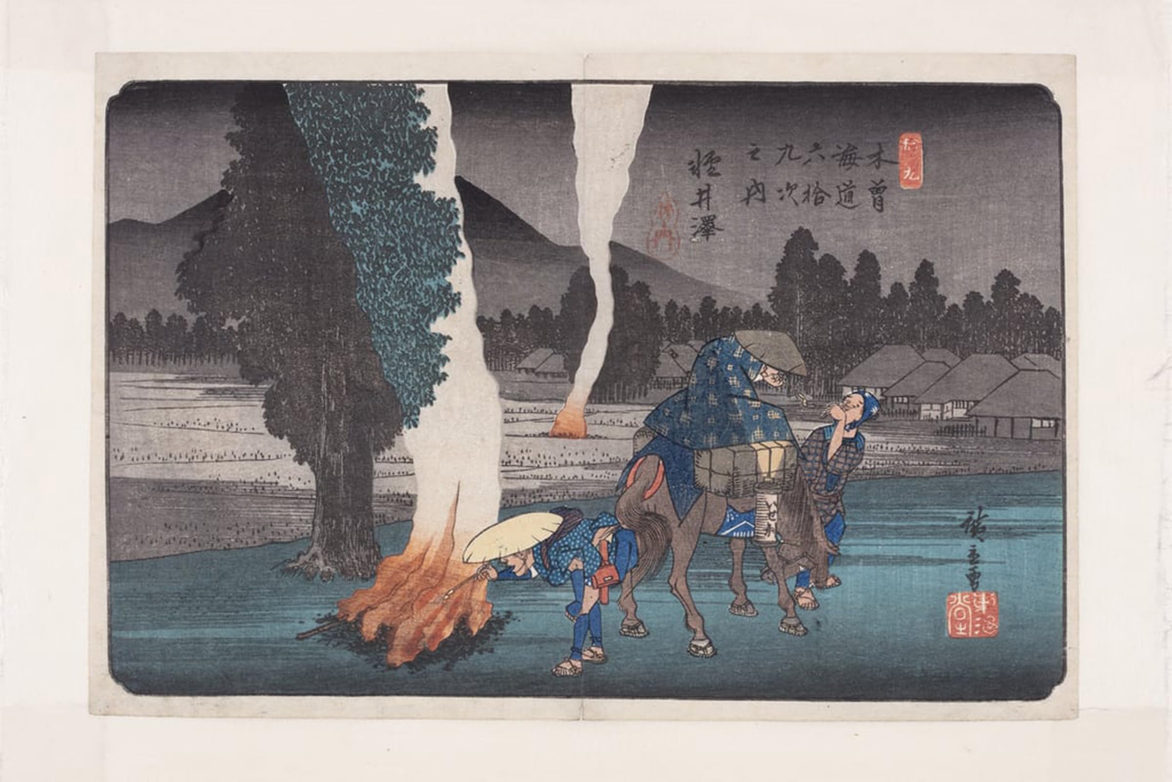ARTXLXXBN Famous Painting Canvas Artwork Graffiti Print Karuizawa by Utagawa Hiroshige Portrait Canvas Image for Home Decor 60x90cm