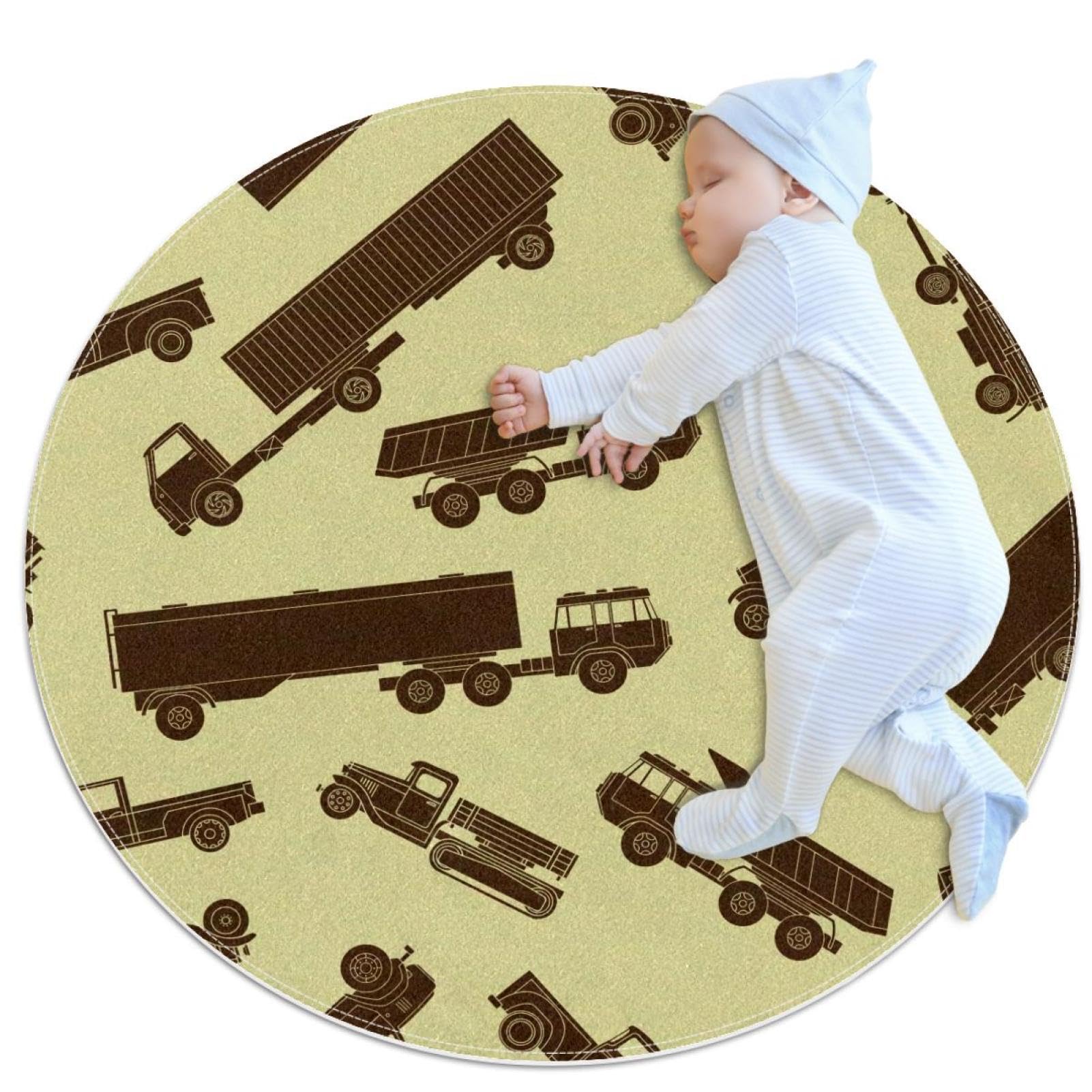 Tapis de salle de bain rond de 1m antidérapant pour chambre