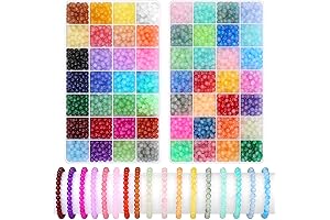 shynek 2800 6mm Glass Beads Set for Jewelry Making