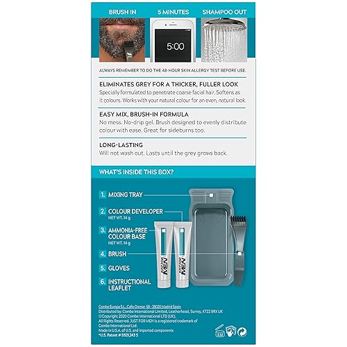 Vista 49 de JUST FOR MEN Gel de color para bigote y barba M-45, marrón oscuro 1 cada uno (paquete de 2) Rubio,Rubio M-38/40,Marrón,Marrón oscuro,marrón oscuro
