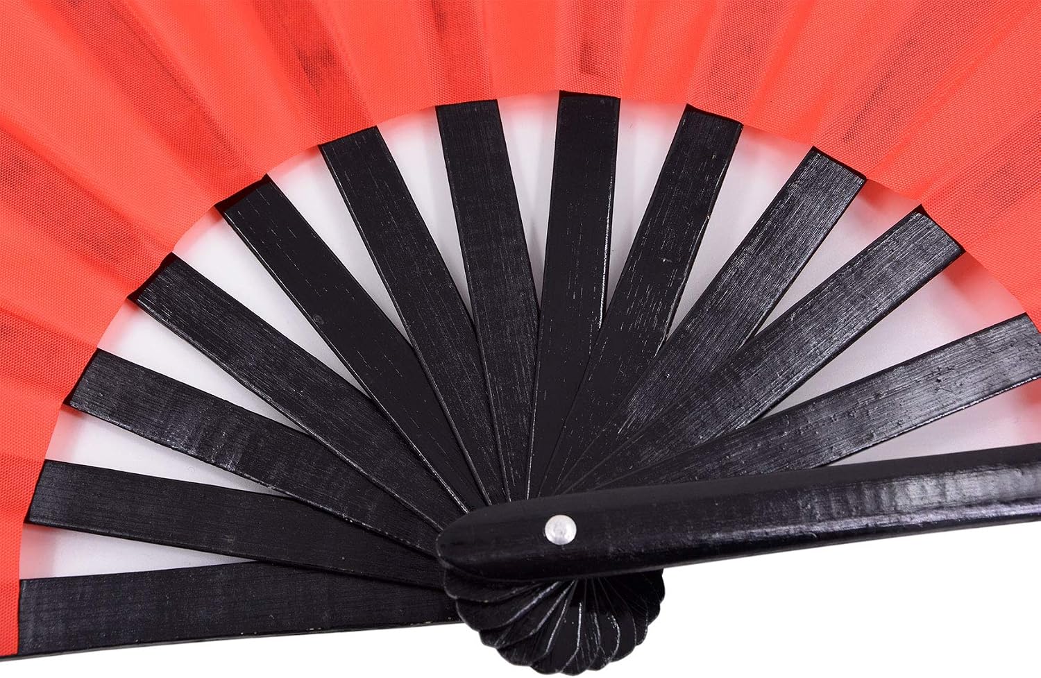 Large Folding Hand Rave Fan Popping Fans for Line Dancing, Big Clacking Fans Clap Fan for Dance,Party,Decoration,Festival (Red)