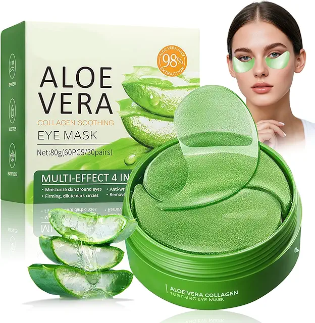 Patchs Yeux Aloe Vera 60 Pièces - Anti-Cernes et Hydratation Intense