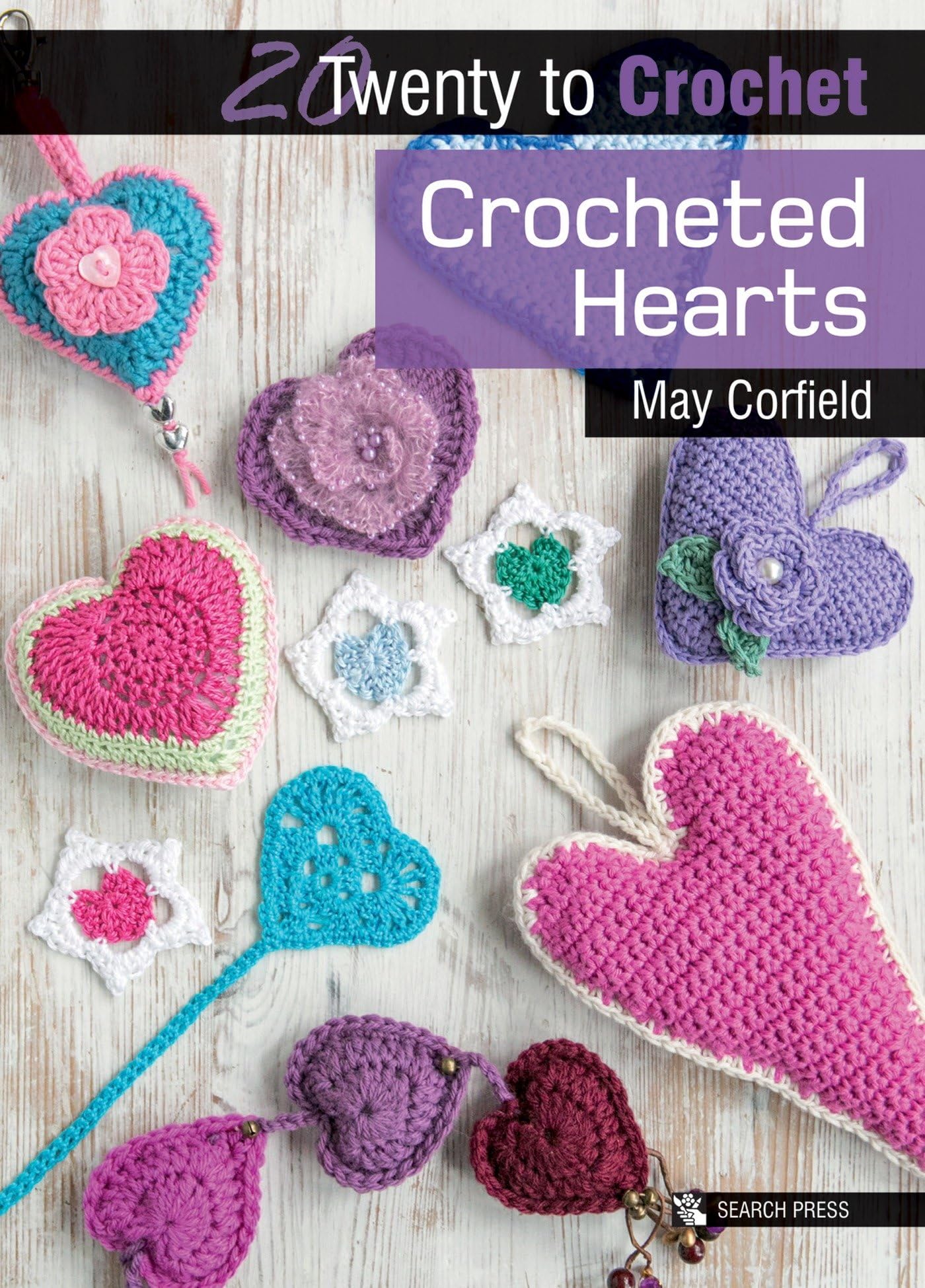 Crocheted Hearts (Twenty to Make)-May Corfield