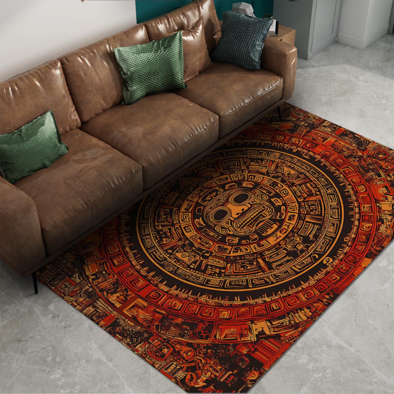 Tapis de style ethnique traditionnel lavable 160x230cm pour éliminer les taches