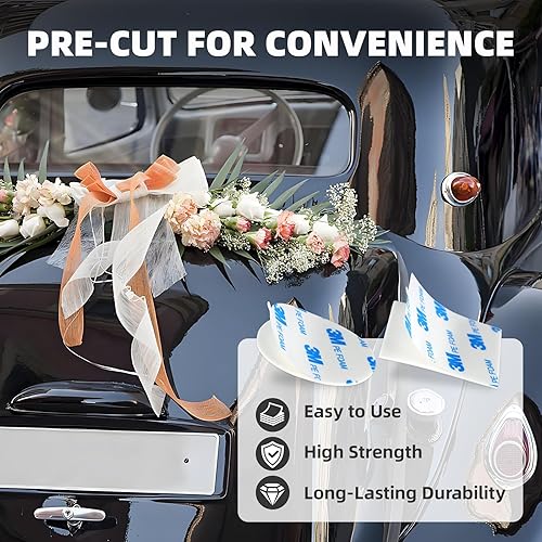 Miniatura 2 de Adhesivo redondo de doble cara de diámetro. 50 unidades, hechas de cinta de espuma de polietileno 3M 1600T, adhesivo extraíble Waterfroof para casa,