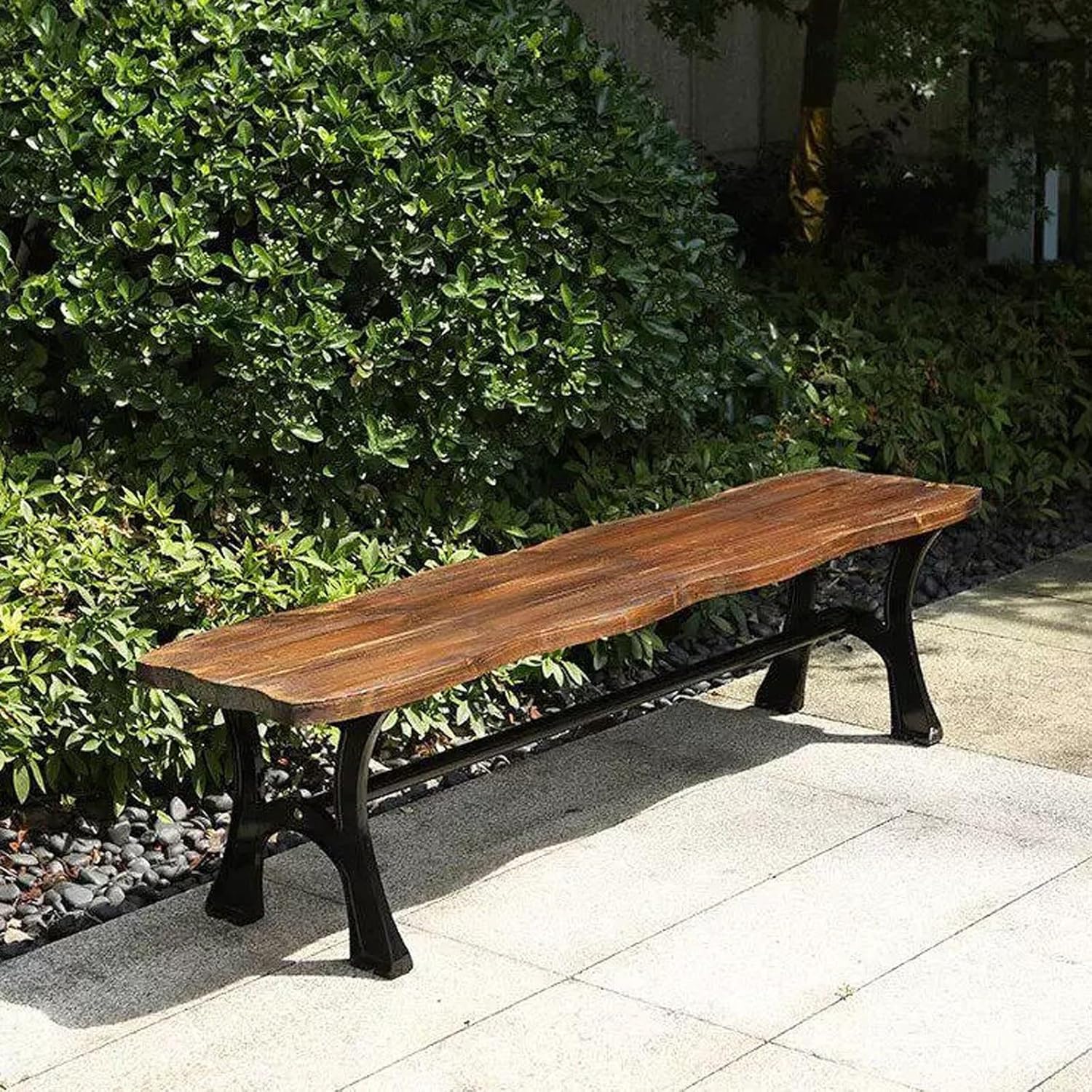 Park Outdoor Bench, Outdoor Benches Weatherproof, Solid Wood Chair Seat, Suitable for Courtyards, Lawns, Streets, and Residential Areas(180x39x43cm/71x15x17in)