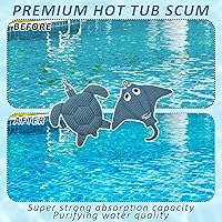 Vista 7 de Paquete de 2 esponjas absorbentes de verdín para jacuzzi, actualización 2025, accesorios reutilizables de tortuga y mantarraya absorbentes