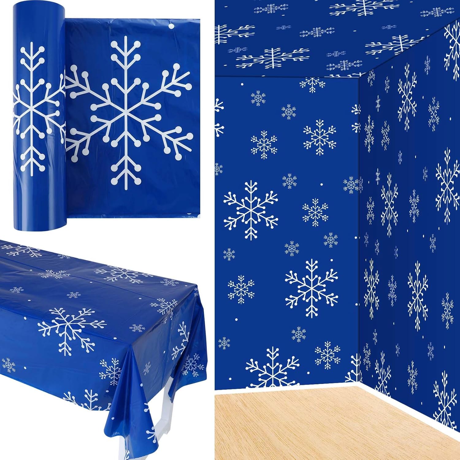 Dandat 100 Ft Long Christmas Tablecloth Roll Christmas