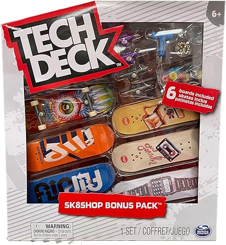 TECH DECK Sk8shop - Paquete de bonificación de patineta con dedo serie 2022 Flip paquete de bono Sk8shop