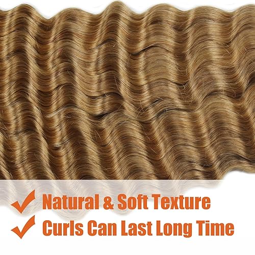 Miniatura 4 de Haftaluv Cabello humano trenzado a granel, cabello humano virgen ondulado profundo, cabello trenzado para trenzas bohemias bohemias sin nudos, color