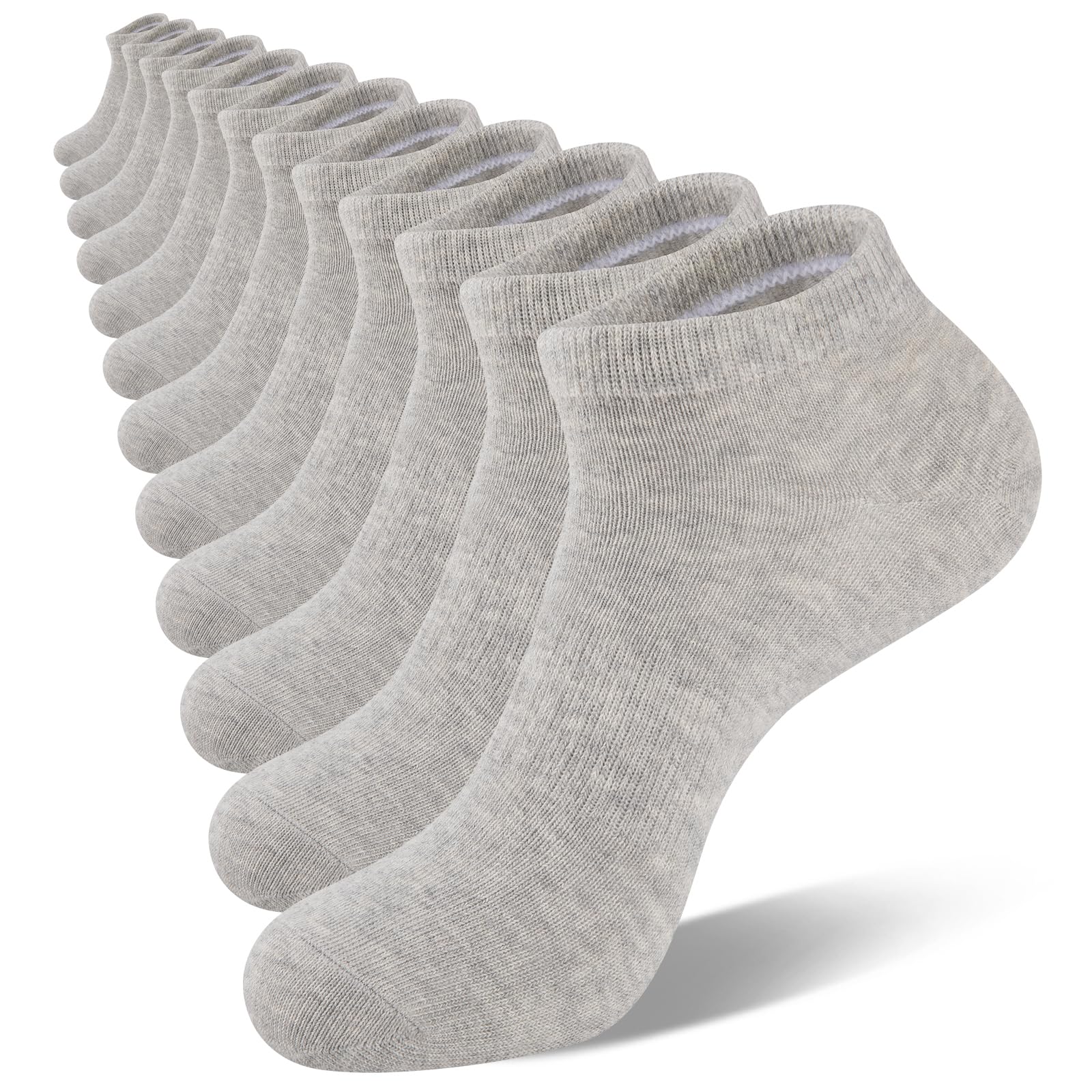 eallco Calcetines tobilleros de algodón para hombre, corte bajo, cortos, transpirables, casuales, 6 pares