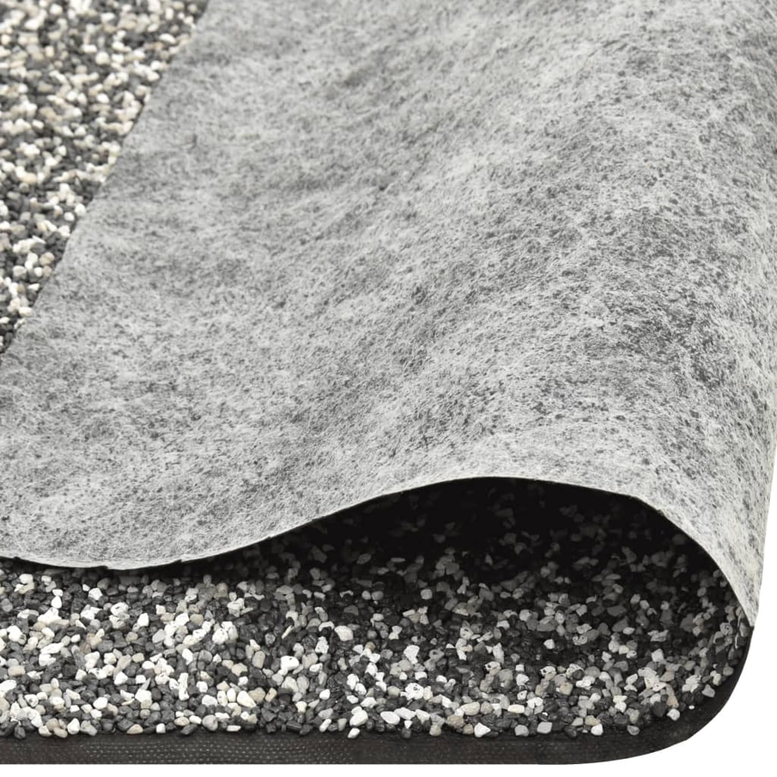 Revestimiento de piedra gris 150 x 40 cm, película efecto piedra de ancho para el borde del estanque, arroyo, lona para estanque, color arena