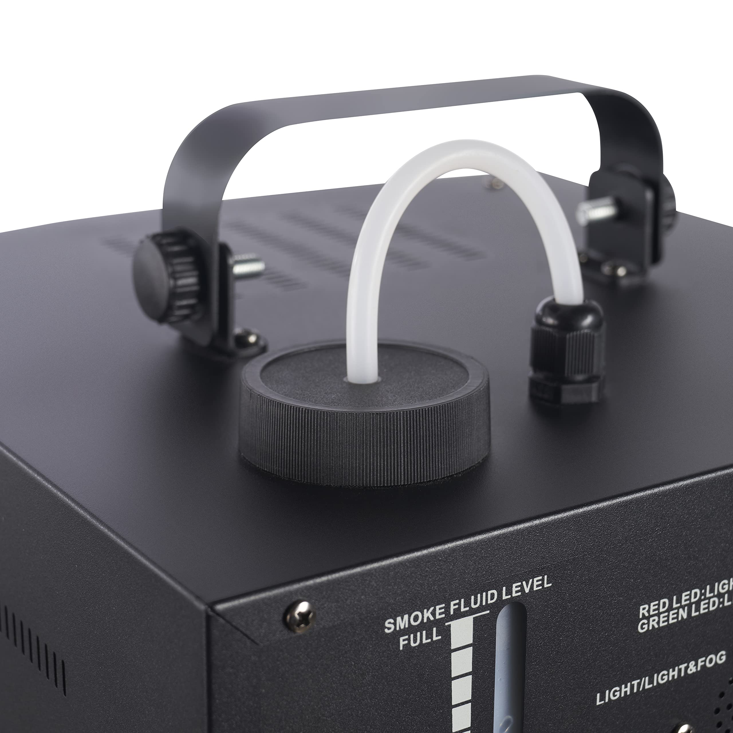 Lenco LFM-110 Dual Matrix RGB Partylicht - mit Nebelmaschine - integrierte Lichtshowprogramme - 1 Liter Fassungsvermögen für Nebelflüssigkeit - Nebel-Timer - schwarz