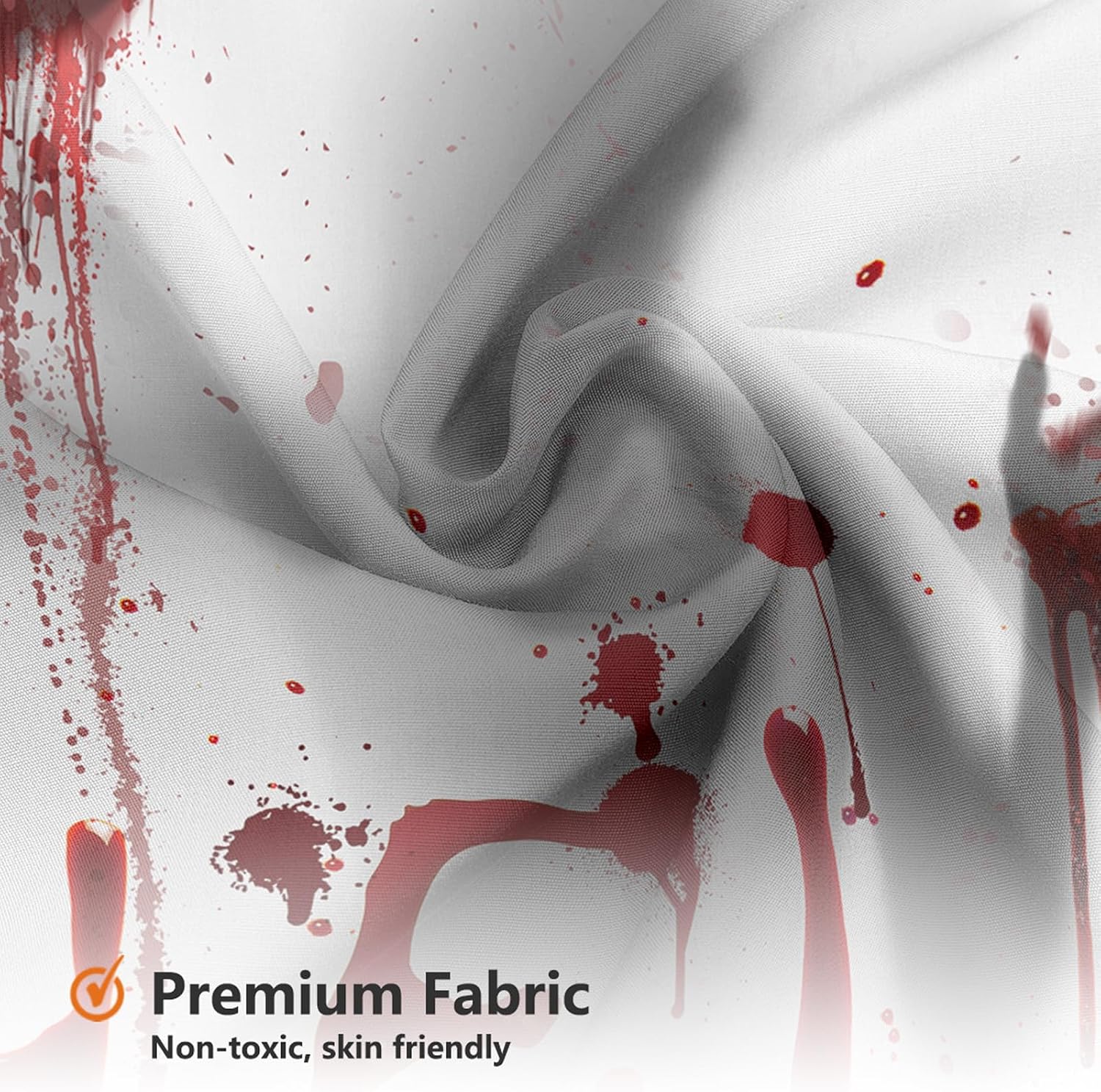 MEHOFOND Halloween Horror Shower Curtain Bloody Help Me Bath Curtain