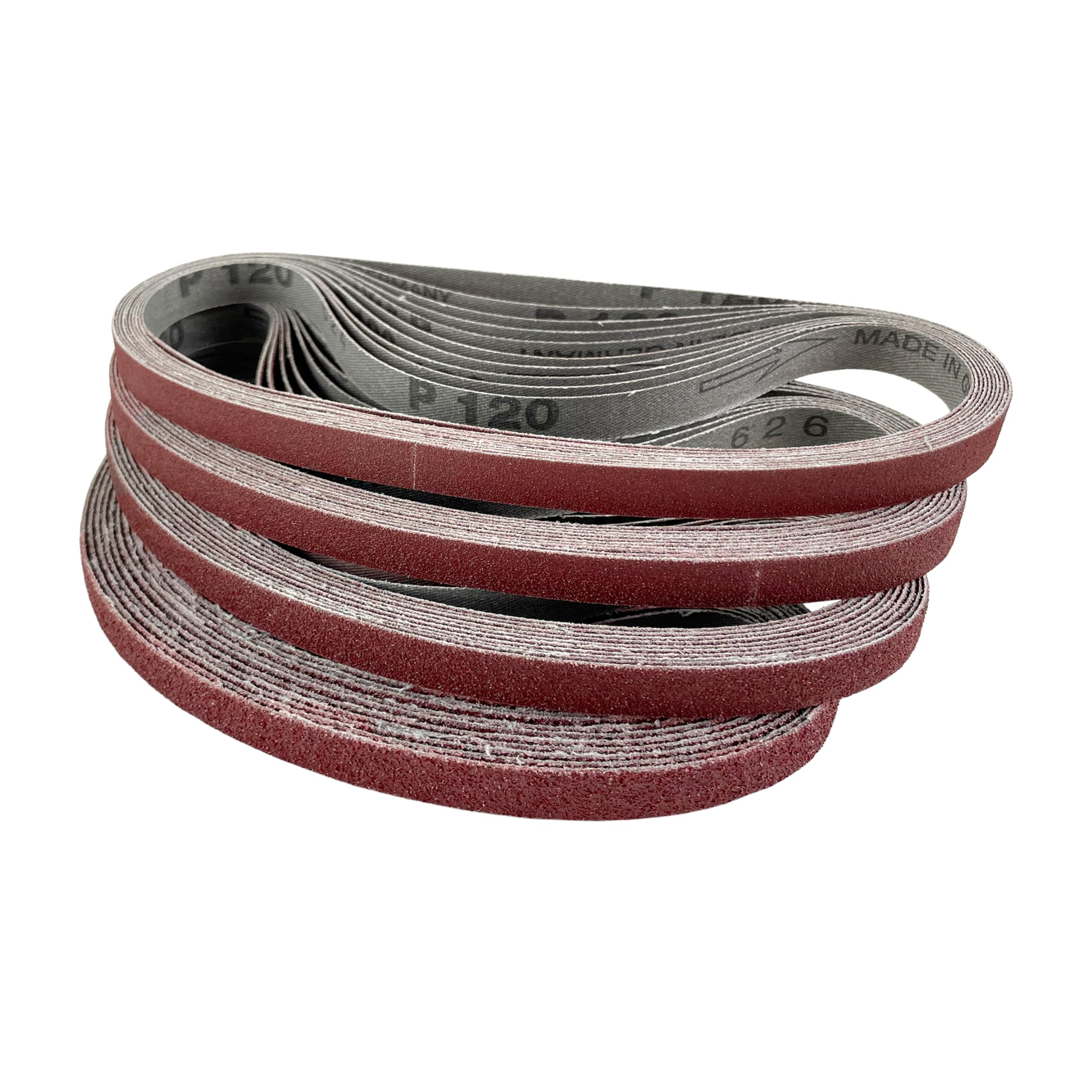 Bande Abrasive Limeuse pour Bois et Métaux 13 mm x 454 mm - Lot de 40 bandes, grains assortis (10x P40, P60, P80, P120)