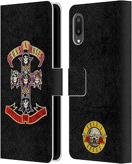 Head Case Designs Oficjalnie Licencjonowany Guns N' Roses Apetyt do zniszczenia Sztuka kluczowa Skórzany Portfel Etui Kompatybilny z Samsung Galaxy A02/M02 (2021)