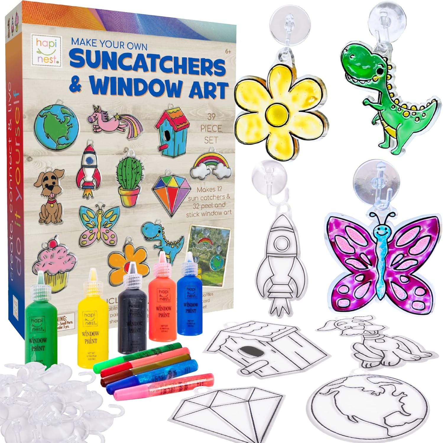 Hapinest Suncatchers and Window Art Paint Kit Arts and
