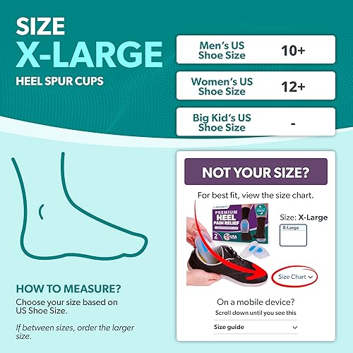 Miniatura 9 de BraceAbility Copas de talón  Almohadillas de silicona de grado médico para fascitis plantar, almohadillas ortopédicas de gel para pies y protectores