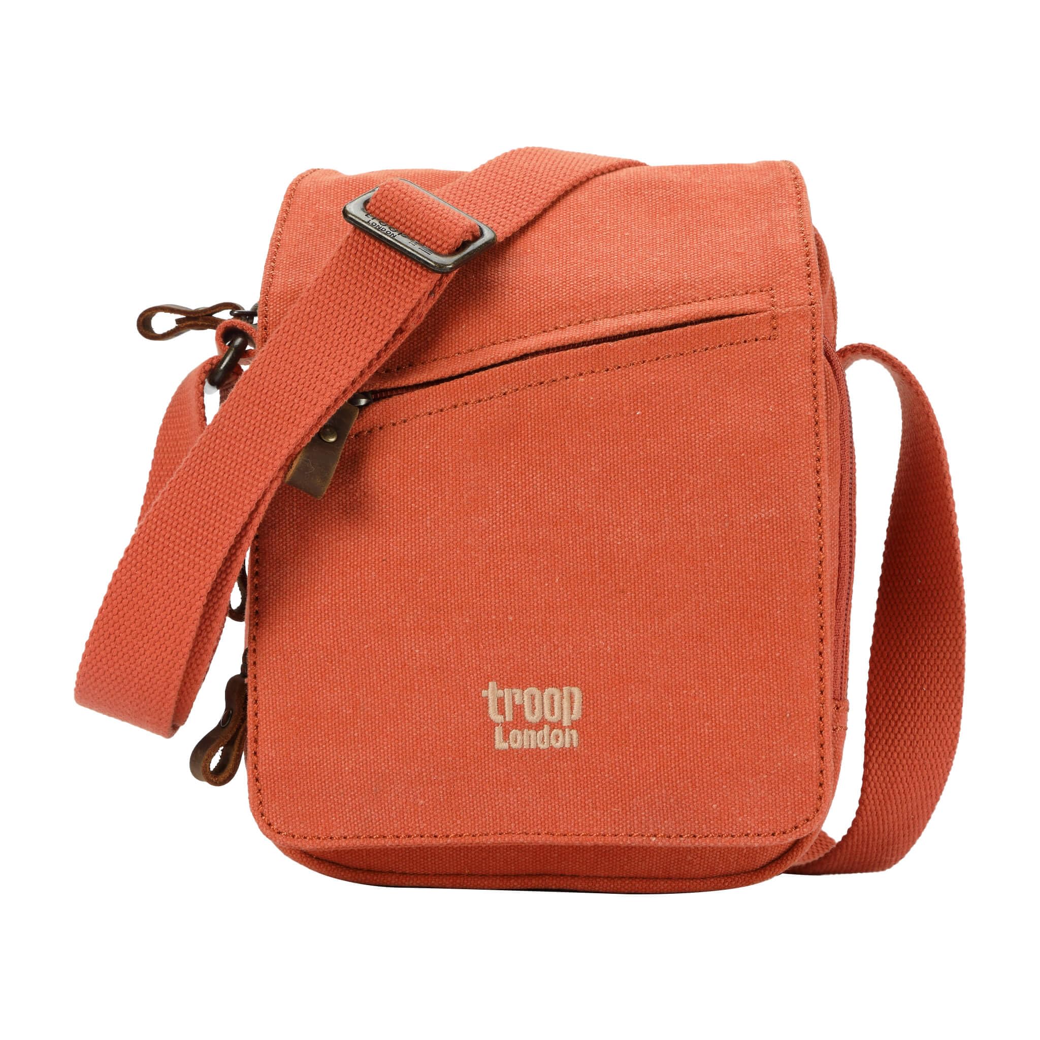 Troop London Women's Orange Trp0239 Classic Canvas Across Body Bag