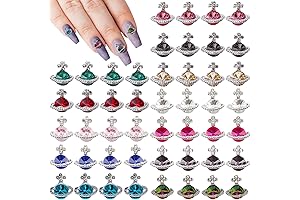 60 Pcs Planet Nail Charms for Acrylic Nails