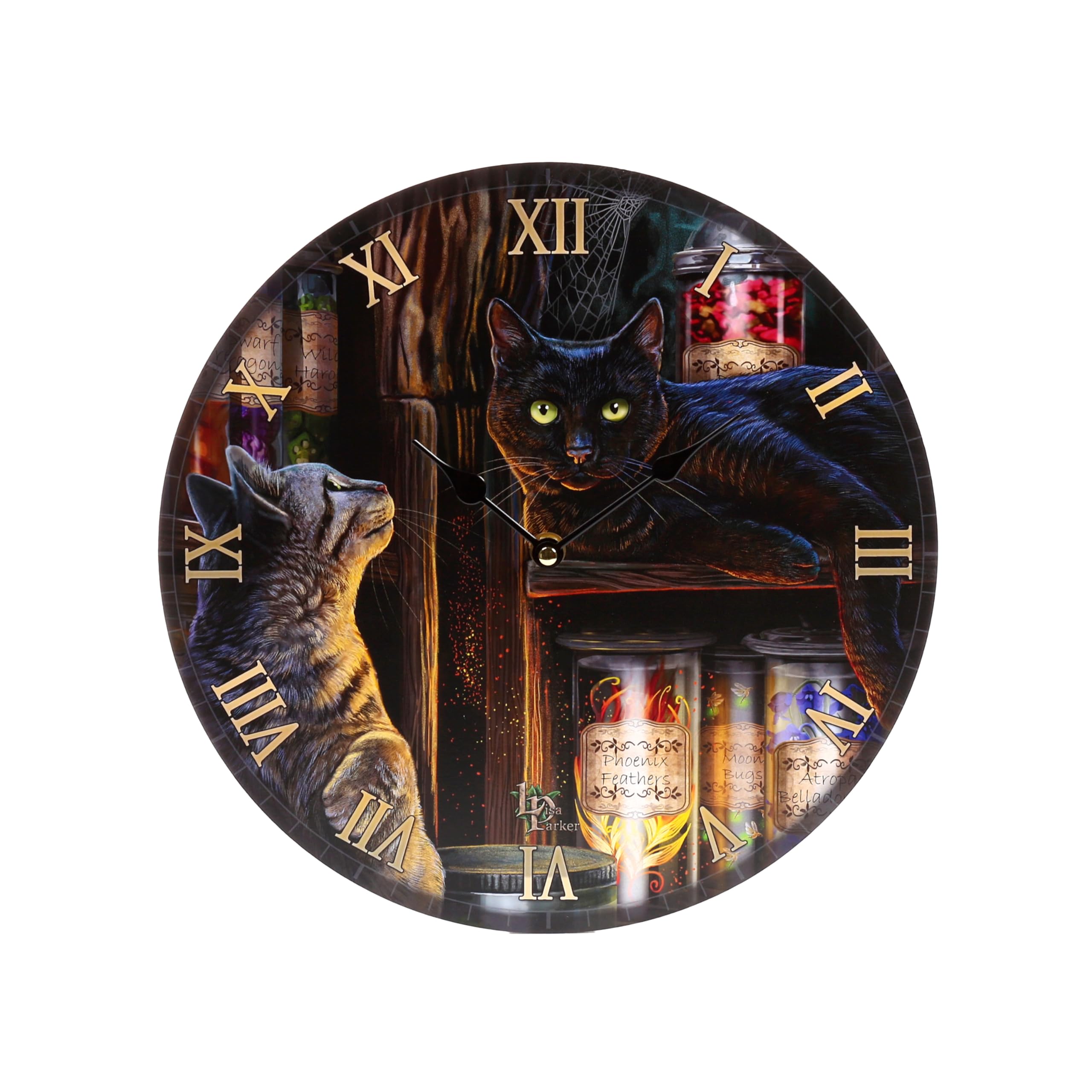Puckator Lisa Parker Magical Emporium Cats Picture Clock - Wall Clock Clocks - Mens Cute Cool Preppy Home Gaming Room Bedroom Office Decor Decoration - Asthetic Accessories Stuff Men Things