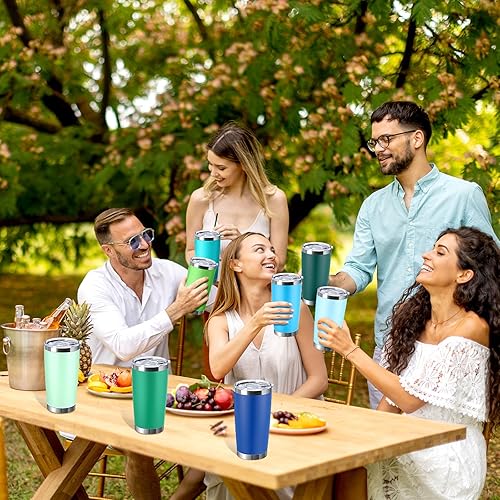 Miniatura 5 de Sieral 36 Paquetes de Vasos de Acero Inoxidable a Granel con Tapa Aislamiento al Vacío de Doble Pared Taza de Café de Viaje Vaso con Recubrimiento