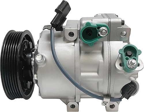 RY AC Compressors AIH 376 - Compresor de aire acondicionado automotriz de alta calidad y embrague de A/C, plateado, funcionamiento de bajo ruido,