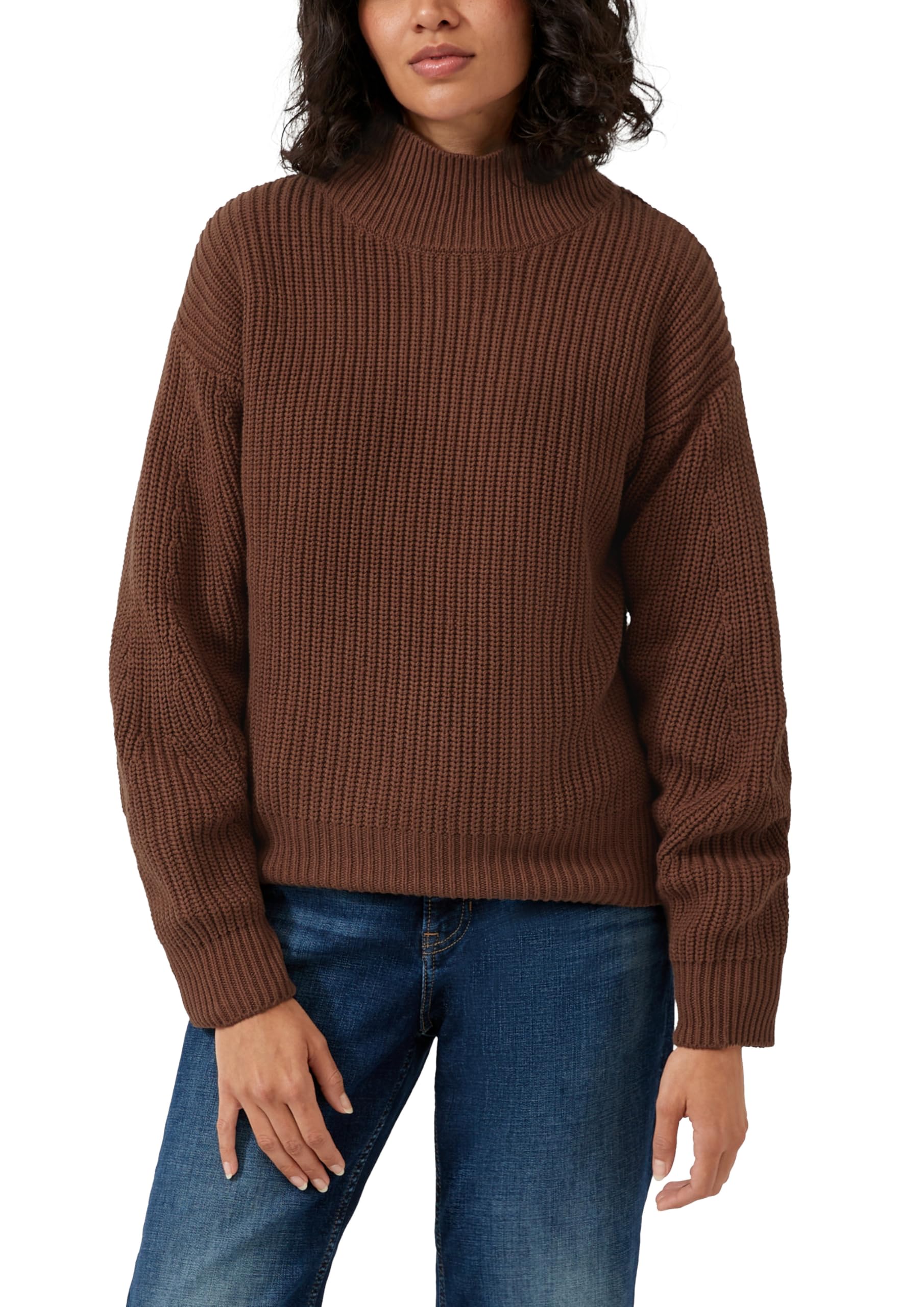 s.Oliver Grobstrickpullover mit Stehkragen