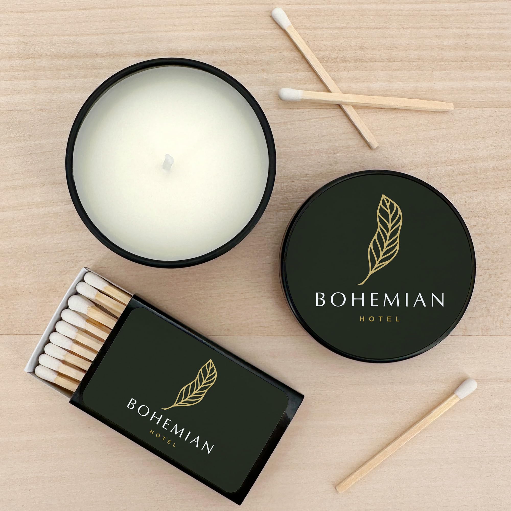 Best Day Ever Spot Custom Candles, Personalized Candles - 10 Quantity - $2.95 Each - Bulk Candles Promotional Product/Bulk with Your Logo/Customized (Set of 10) (Black Tin), 9512000-CORP
