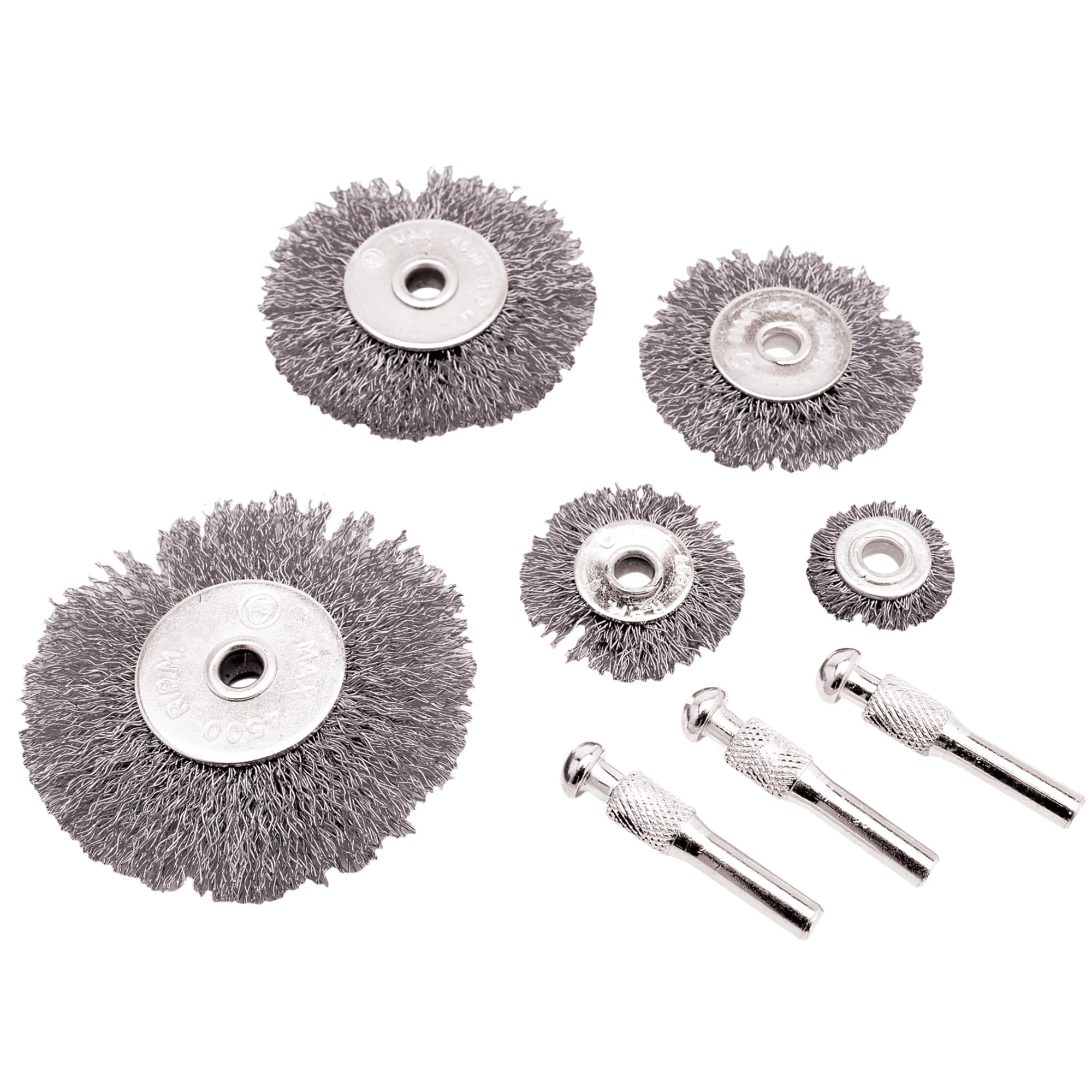Performance Tool 1463 Wire Wheel Brush Set with 1/4 in. Arbors