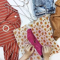 Vista 8 de Pro Supply Global Papel de seda impreso con hojas de otoño para bolsas de regalo o cajas y envoltura, papel de seda decorativo de otoño a granel