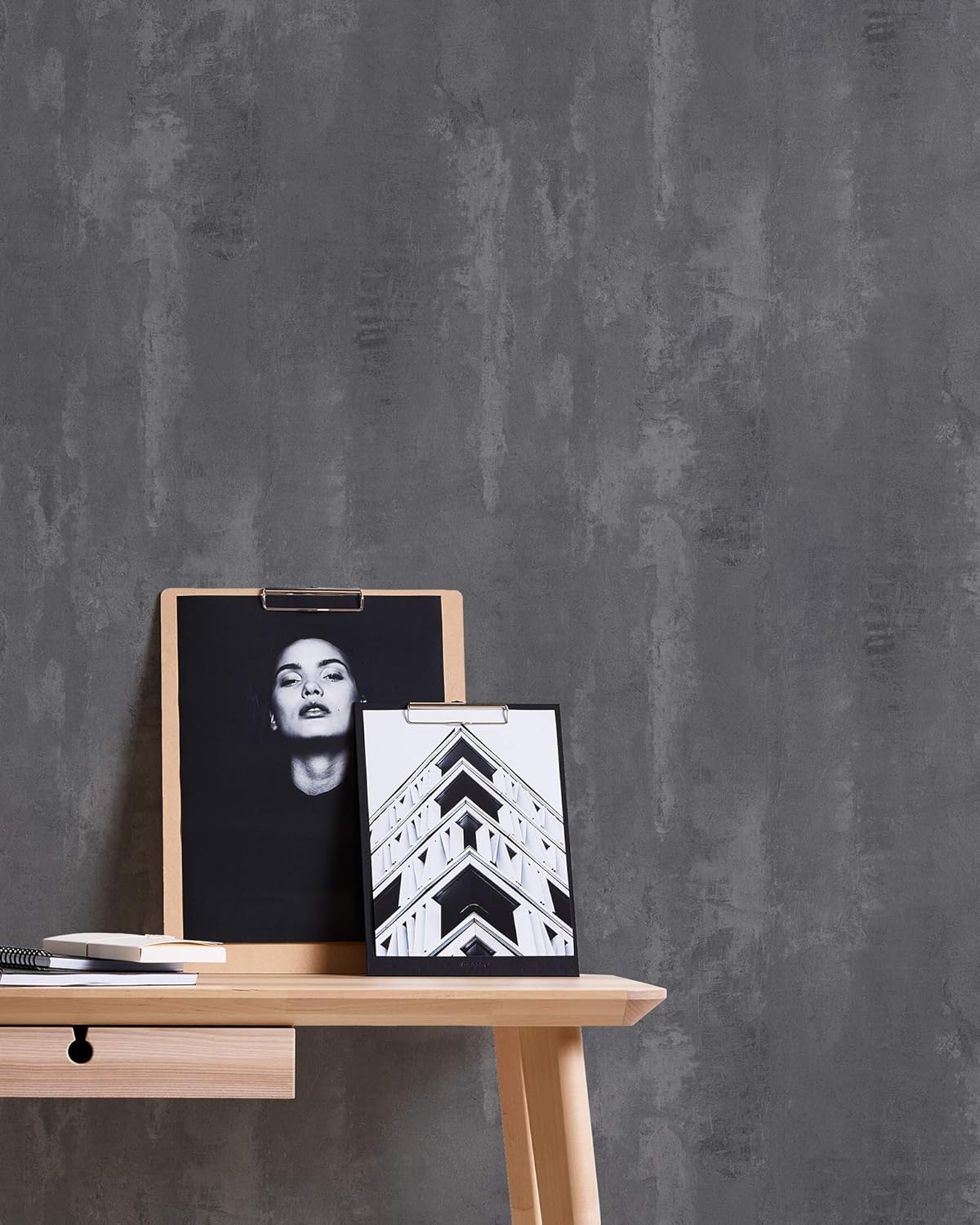 A.S. Création Non-Woven New Studio 2.0 Edition 2 Wallpaper with Concrete Effect 10.05 m x 0.53 m Gray 374123 37412-3, Grey, Anthracite