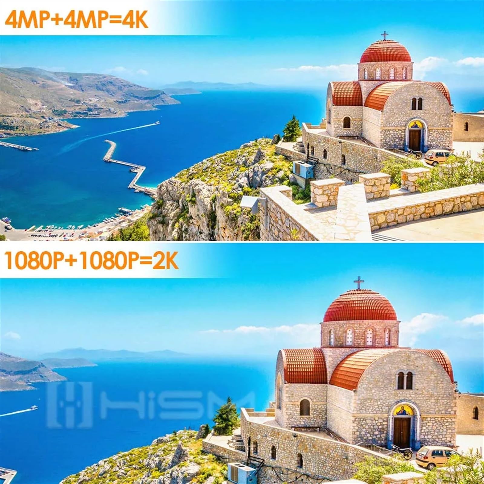 Kamera bezpieczeństwa, Kamera Wi-Fi 4K 8MP 8X ZOOM Podwójny obiektyw Bezprzewodowa kamera do monitoringu Automatyczne śledzenie Ochrona bezpieczeństwa Kamery monitorujące(8MP Add 128G Card)