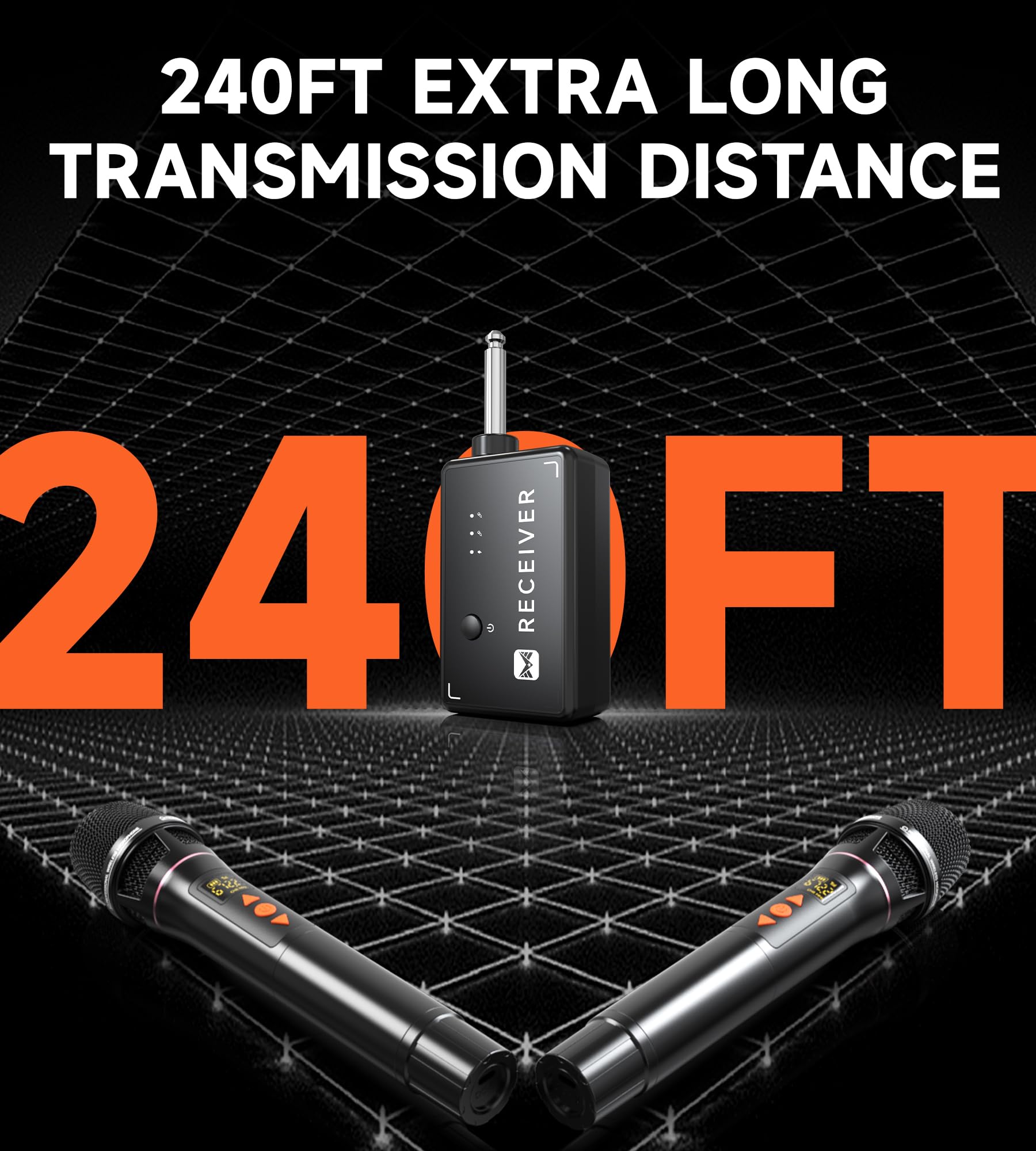 ECHOMUSSY Microfono wireless UHF