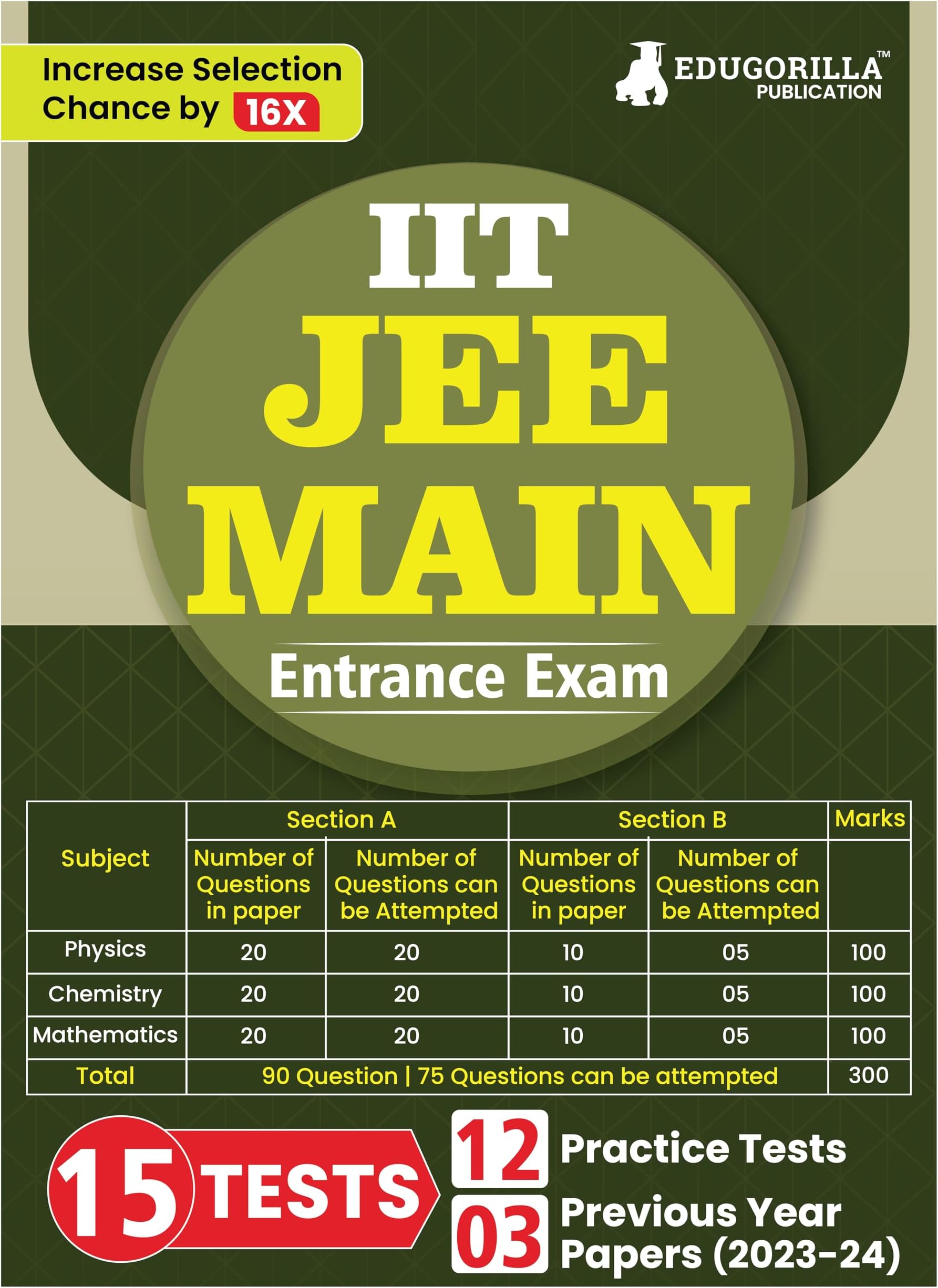 JEE Main 2023: Complete Practice Kit (English Edition) - 15 Full Length Mock Tests (1100 Solved MCQs and Numerical Based Questions) with Free Access to Online Tests