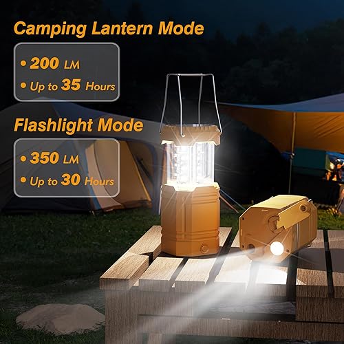 Miniatura 3 de Linterna de camping eléctrica LED, linterna solar portátil de manivela para emergencia, linterna recargable de supervivencia brillante con largas