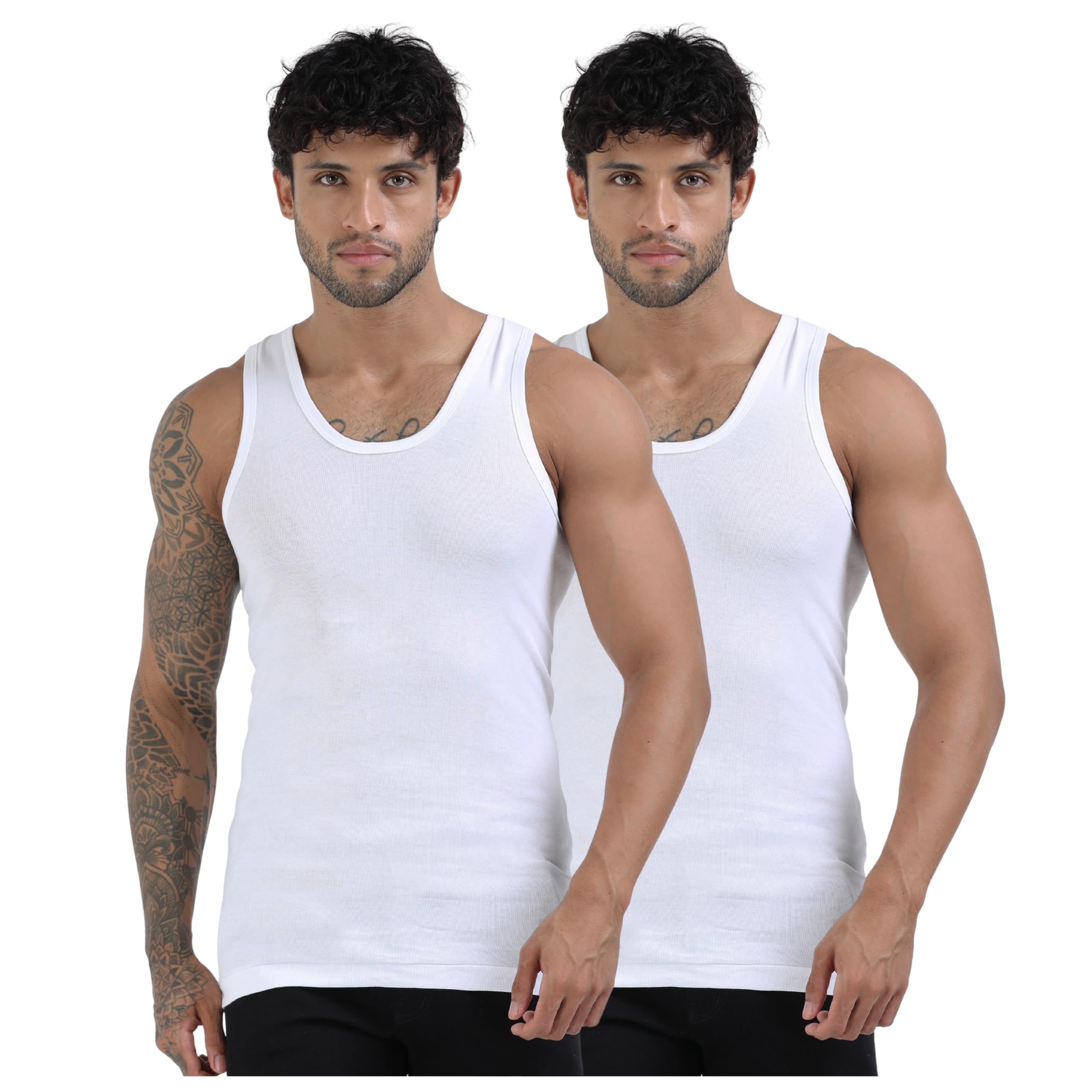 crystal Rib Sleeveless Vest (Pack of 2)-picture-33