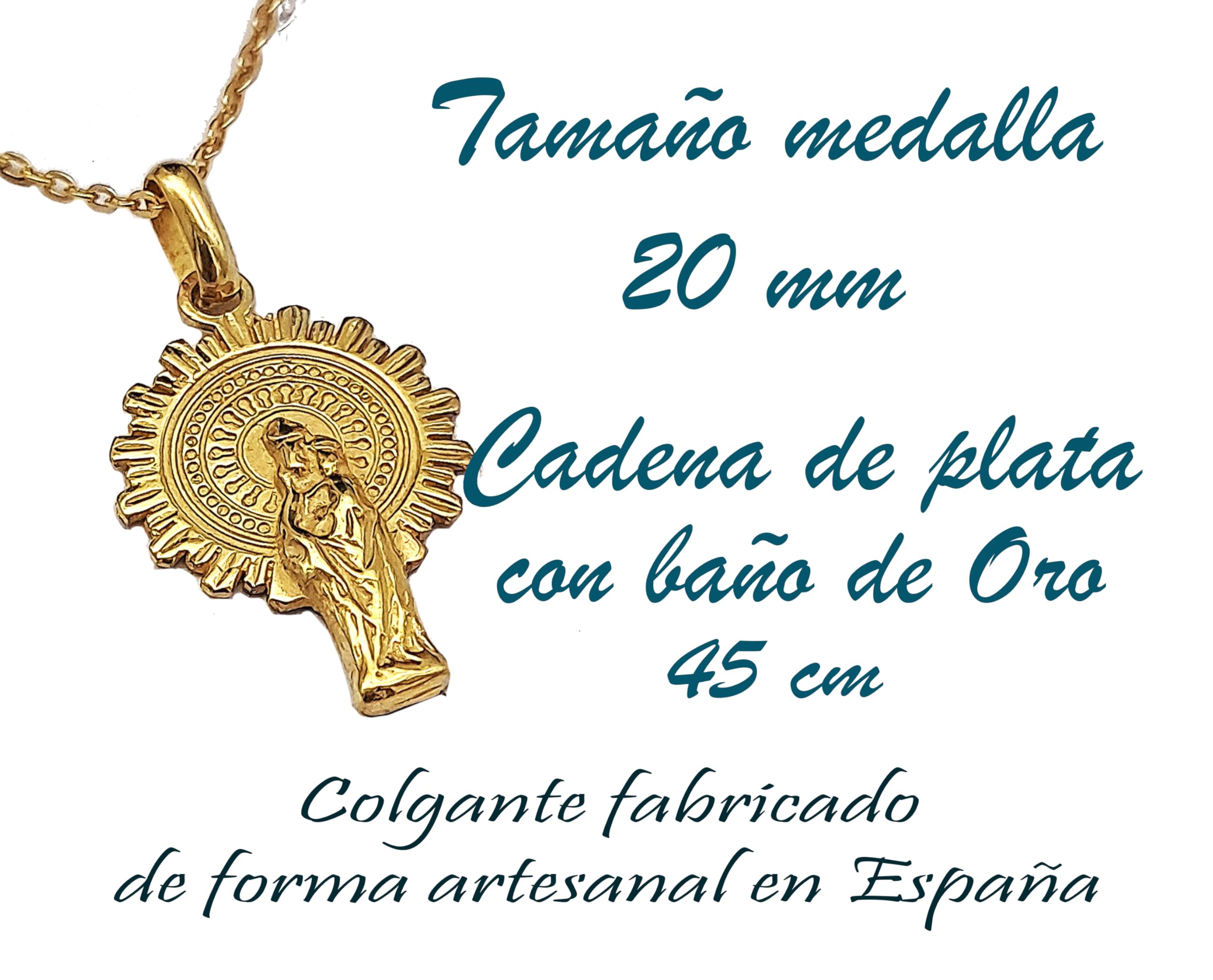 Virgen del Pilar de plata de ley- Colgante Virgen del Pilar - Medalla mujer con Cadena. Plata y Baño de Plata- Pulsera Virgen del Pilar (baño de oro)