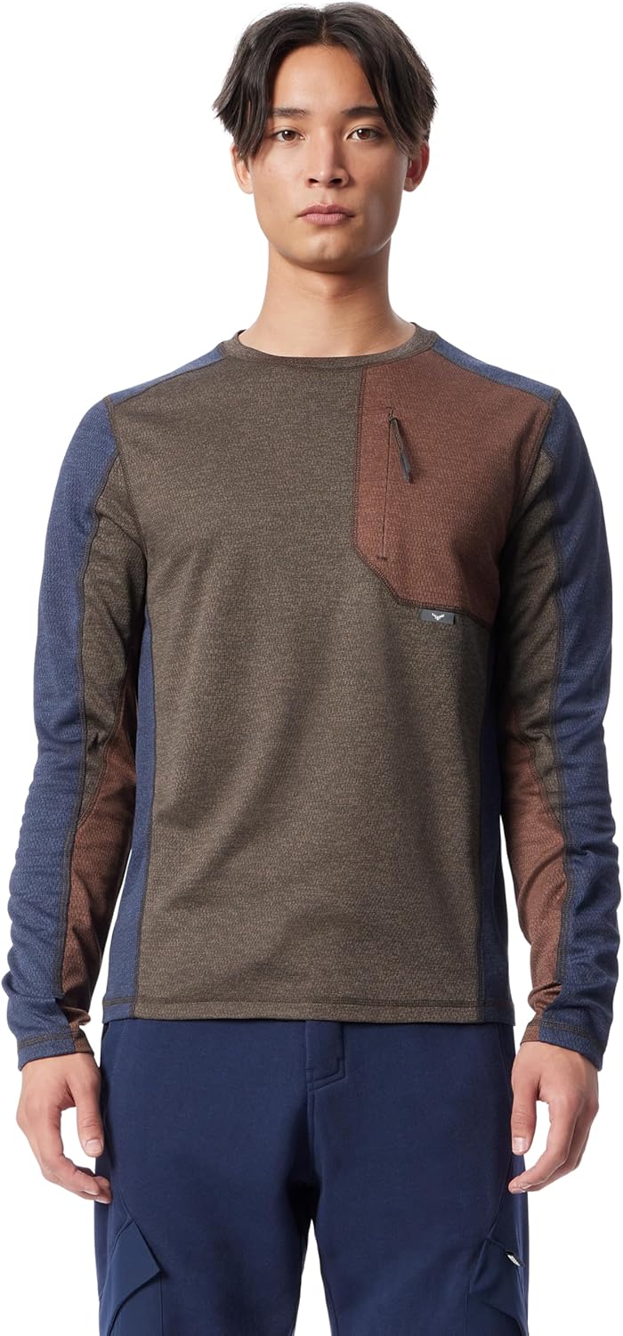 Men's Outer Performance Long Sleeve Crew Neck Qucik Dry Knit Pullover Standard