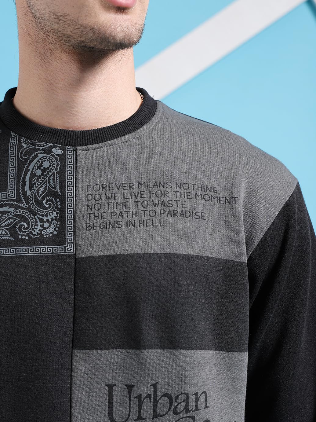 The Indian Garage Co Męska bluza z okrągłym dekoltem Paisley