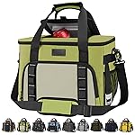 BALEINE Extra Large Soft Cooler Bag, Portable Leakproof Cooler, 40/60 Cans Volume for Beach, Camping, Kayaking, Travel, and Road Trips (9.5 Gallon, Aqua-Beige)