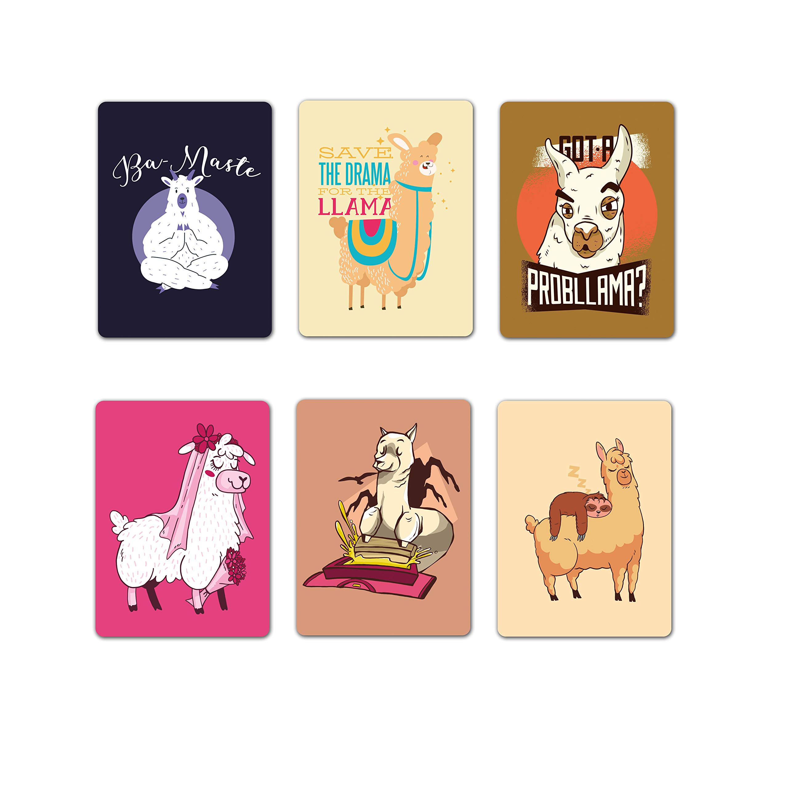 Tinywalk Llama Magnet Set of 6 (1.5x2)