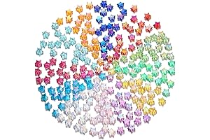 St.Kunkka 600 Pcs Clear Star Beads for Jewelry Making