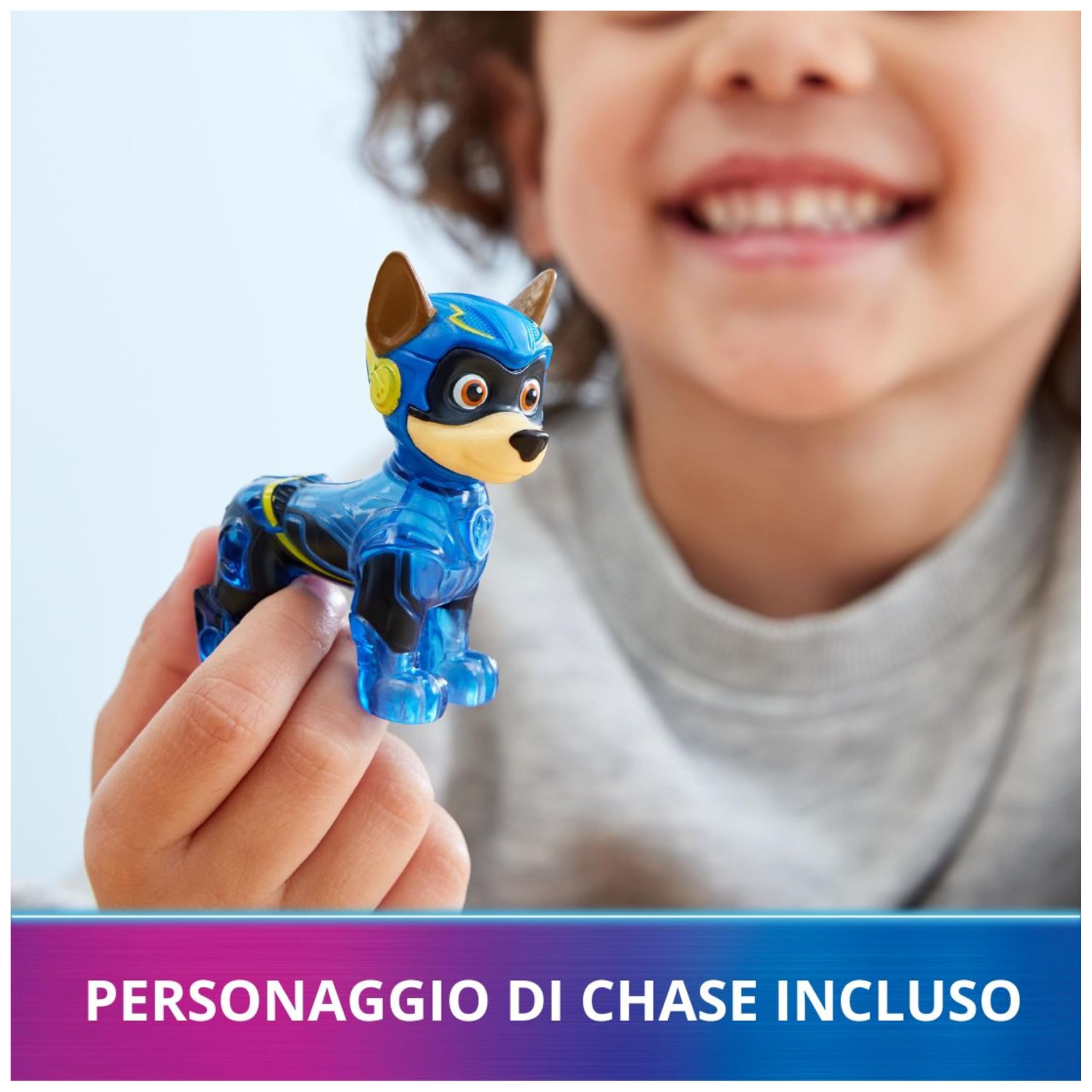 Paw Patrol, Veicolo della Polizia di Chase Tematizzato Il Super Film, con Luci e Suoni, Giochi per Bambini e Bambine, 3+ Anni
