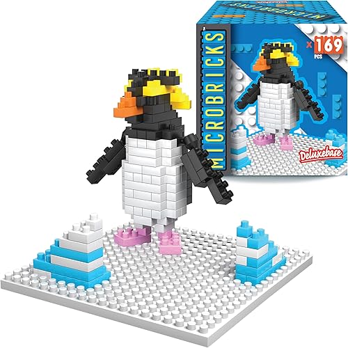 Pingüino de Deluxebase. Rompecabezas 3D con temática oceánica, juguetes de construcción de mini bloques de construcción fáciles de usar. Gran