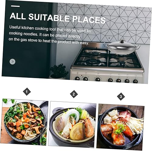 Miniatura 4 de Kichvoe 1 juego de olla de acero inoxidable cubierta olla al aire libre mango wok olla wok sartén salteado wok cocina sartén sartén acero inoxidable