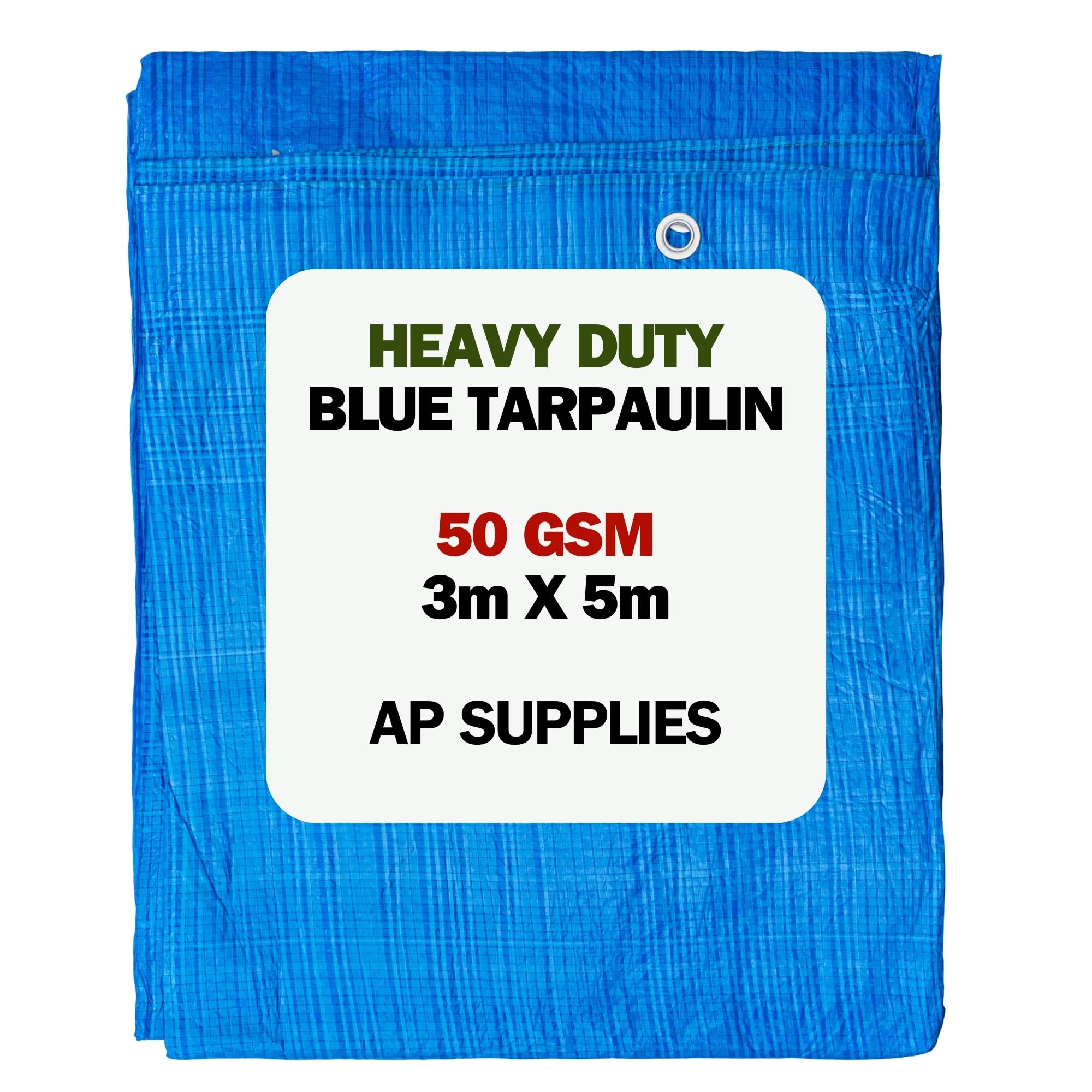 AP Supplies Blue S-Grade Tarpaulin 3M X 5M from B&Q