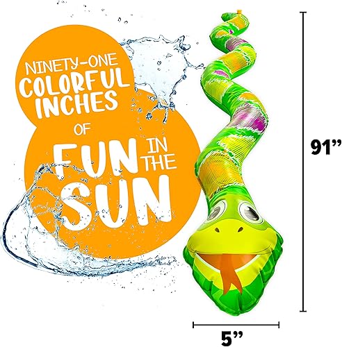 Miniatura 5 de Splashin'kids Aspersor de serpiente al aire libre, juguete de agua para niños pequeños, niños y niñas, perfecto para exteriores, parque acuático